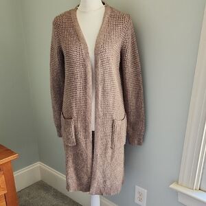 Jessica Simpson  Heathered Taupe Knit Cardigan - M